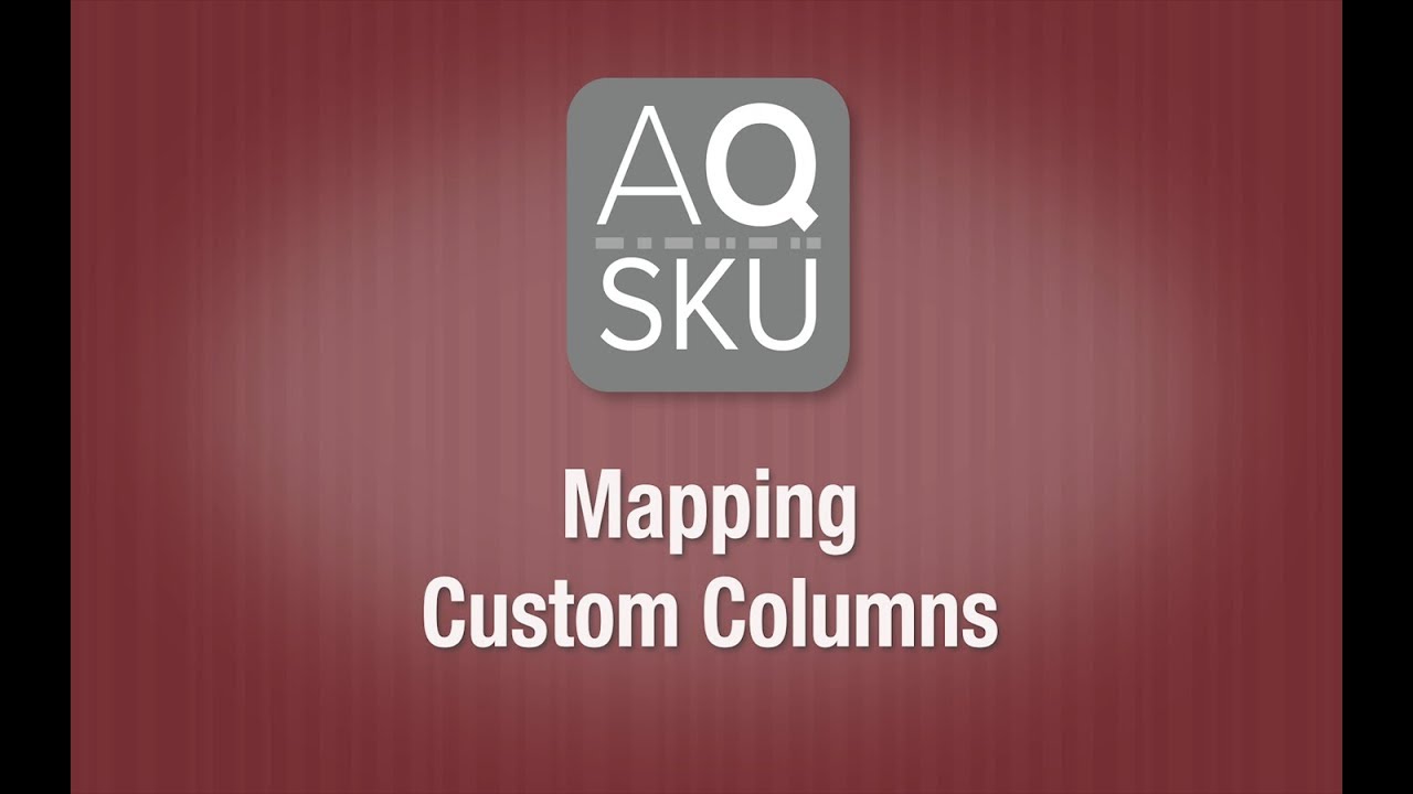 AQ SKU Help Series - Mapping Custom Columns